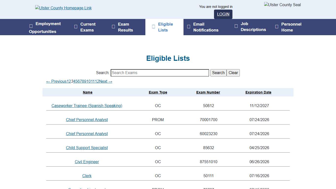 Ulster County Civil Service